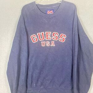 Guess Men's Navy Crewneck Sweater